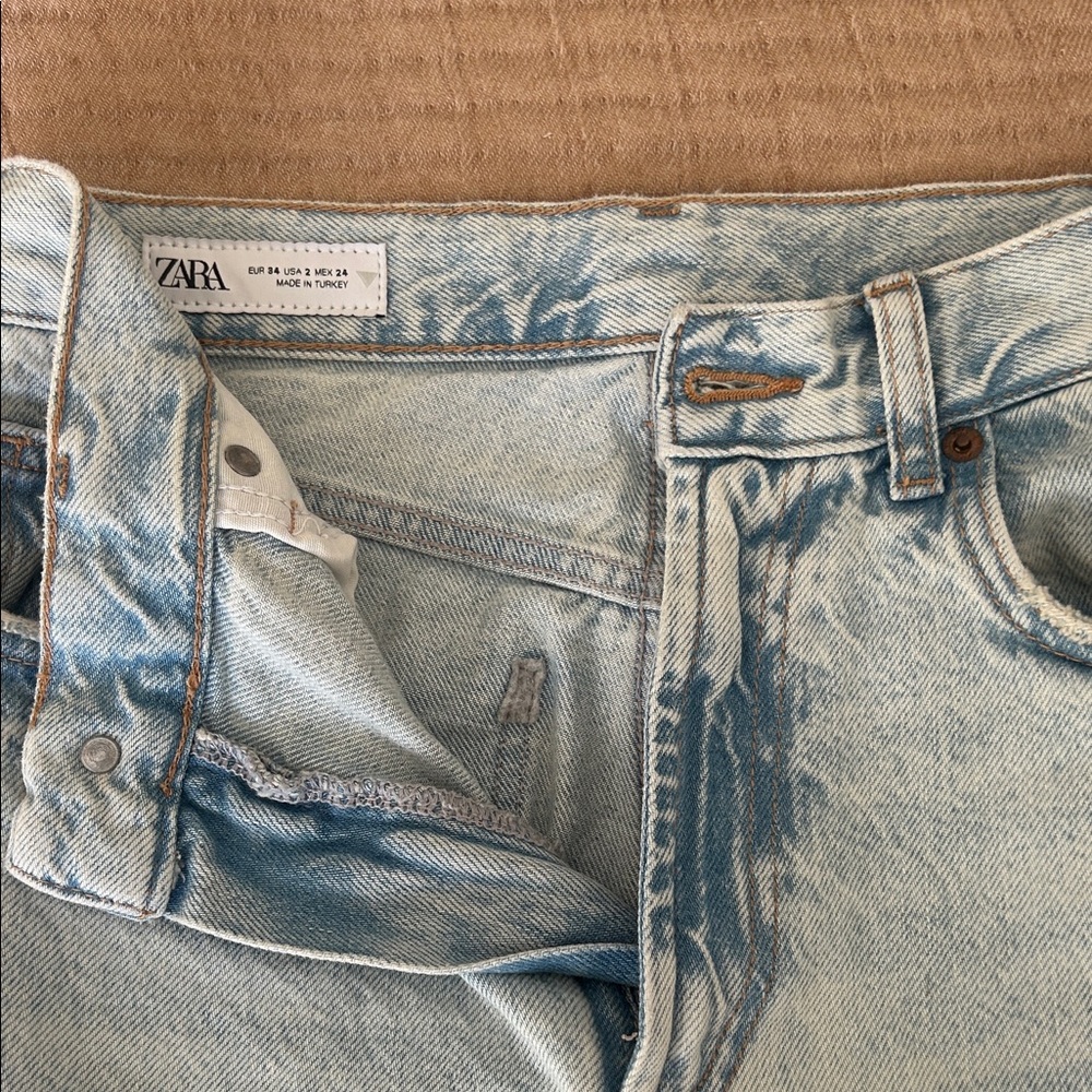 Zara Faded Blue Denim Pants